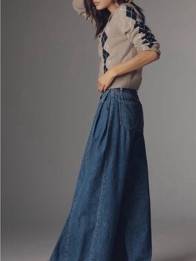 Joe's Jeans Wide-Leg Dark Blue Denim Jeans